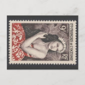 ヴィンテージフランスの南太平洋旅行はがき ポストカード (正面)