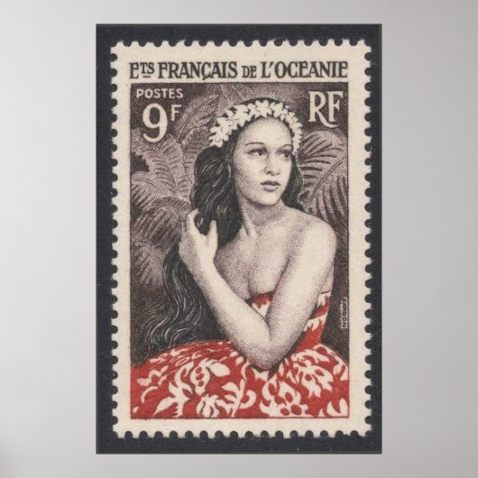 ヴィンテージフランスの南太平洋旅行ポスター ポスター (正面)