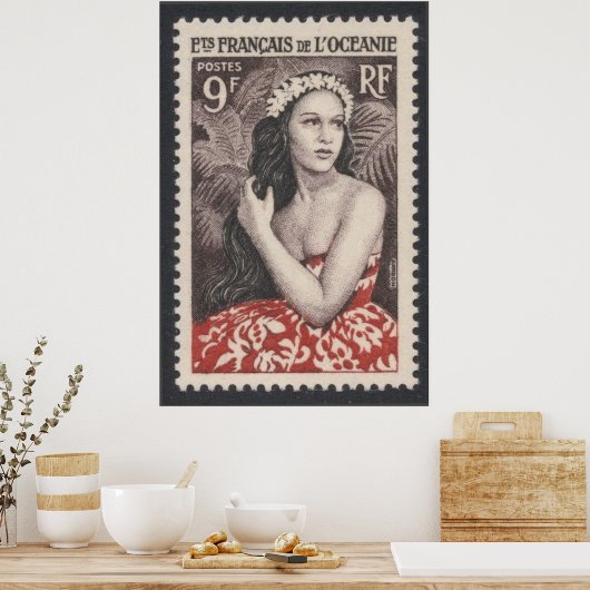 ヴィンテージフランスの南太平洋旅行ポスター ポスター (キッチン)