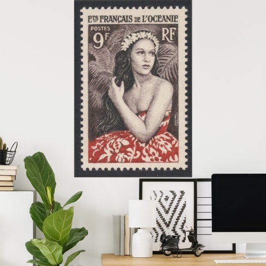 ヴィンテージフランスの南太平洋旅行ポスター ポスター (ホームオフィス)