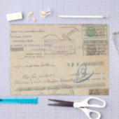 ヴィンテージフランスの受信 薄葉紙 (クラフト)