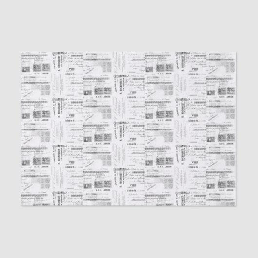 ヴィンテージフランスの受入 薄葉紙 (正面)