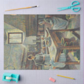 ヴィンテージフランスの台 薄葉紙 (クラフト)