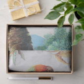 ヴィンテージフランスの国の熱帯鳥のデコパージュ 薄葉紙 (ギフト)