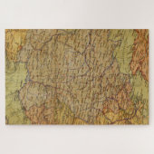 ヴィンテージフランスの地図とエフェメラ ジグソーパズル (横)