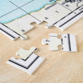 ヴィンテージフランスの地図 ジグソーパズル (側面)