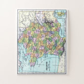 ヴィンテージフランスの地図 ジグソーパズル (縦)