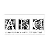 ヴィンテージフランスの子アルファベッカスタムトイニシャル ラバースタンプ (インプリント)