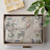 ヴィンテージフランスの子クリスマスティッシュペーパー 薄葉紙 (ギフト)