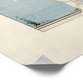 ヴィンテージフランスの子供部屋ルームウォーター色フローラアート ポスター (角)