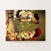 ヴィンテージフランスの子 – クロケー ジグソーパズル (横)