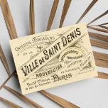 ヴィンテージフランスの宣伝 ポストカード<br><div class="desc">ヴィンテージ白黒広告フランスの。白い背景ビクトリアン上のヴィンテージスタイルパターンデザインすべての大事な行事上のすべての人のための完璧なギフトアイディア。</div>