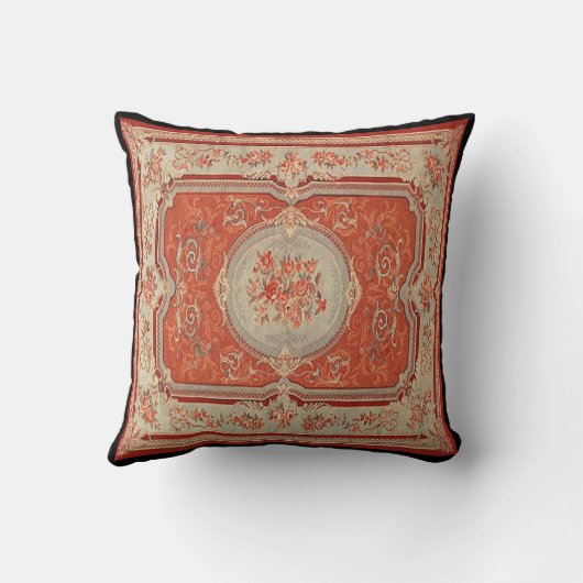 ヴィンテージフランスの布製パネル枕 クッション (裏面)