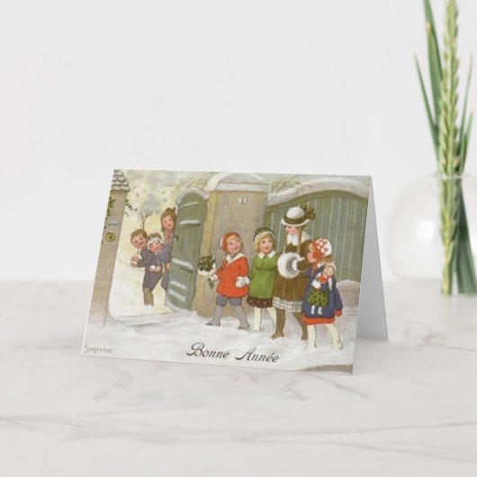 ヴィンテージフランスの年賀状 シーズンカード (正面)