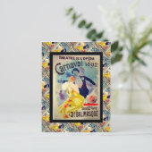 ヴィンテージフランスの広告、カーニバル1892 ポストカード (スタンド正面)