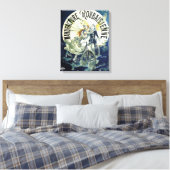 ヴィンテージフランスの広告 キャンバスプリント (インサイチュ (寝室))