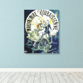 ヴィンテージフランスの広告 キャンバスプリント (インサイチュ (ウッドフロア))