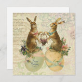 ヴィンテージフランスの復活祭 シーズンカード (正面/裏面)