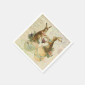 ヴィンテージフランスの復活祭 スタンダードカクテルナプキン (角)