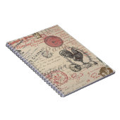 ヴィンテージフランスの手書きパリスルースター ノートブック (右側)