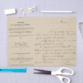 ヴィンテージフランスの手書き 薄葉紙 (クラフト)