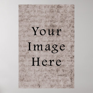 ヴィンテージフランスの文字パーチメント紙背景 ポスター