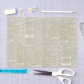 ヴィンテージフランスの新聞ティッシュペーパー 薄葉紙 (クラフト)