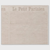 ヴィンテージフランスの新聞パリジャーナルKraft ラッピングペーパー (フラット)