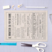 ヴィンテージフランスの新聞広告の切り離 薄葉紙 (クラフト)