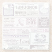 ヴィンテージフランスの新聞広告1910 ガラスコースター (裏面)