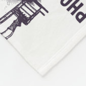 ヴィンテージフランスの新聞広告1910 フリースブランケット (角)