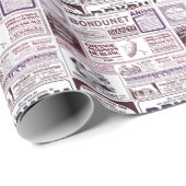 ヴィンテージフランスの新聞広告1910 ラッピングペーパー (ロールコーナー)