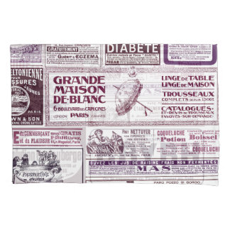 ヴィンテージフランスの新聞広告1910 枕カバー