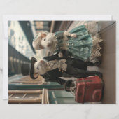 ヴィンテージフランスの旅行ネズミスクラップブック紙 (正面)