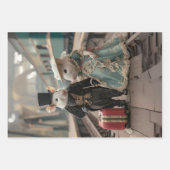 ヴィンテージフランスの旅行ネズミ切り離し ラッピングペーパーシート (正面2)