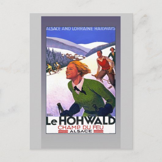 ヴィンテージフランスの旅行ポスター – カード,はがき ポストカード (正面)