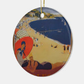 ヴィンテージフランスの旅行広告 セラミックオーナメント (左)