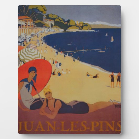 ヴィンテージフランスの旅行広告 フォトプラーク (正面)