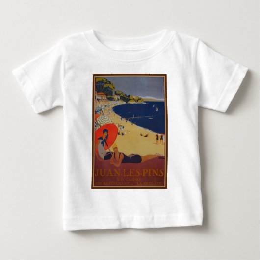 ヴィンテージフランスの旅行広告 ベビーTシャツ (正面)