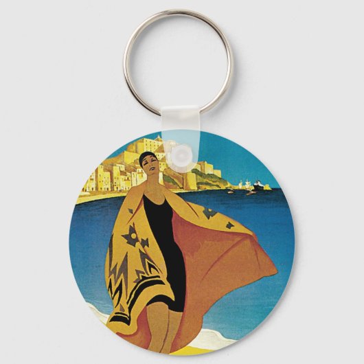 ヴィンテージフランスの旅行 キーホルダー (正面)