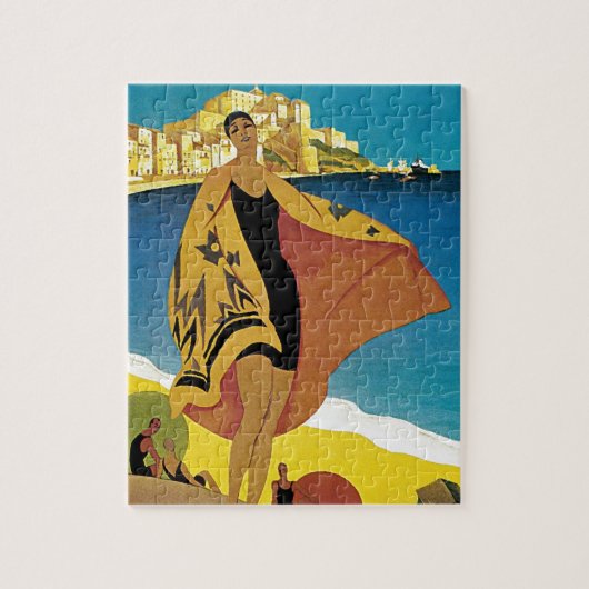 ヴィンテージフランスの旅行 ジグソーパズル (縦)