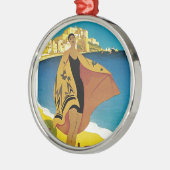 ヴィンテージフランスの旅行 メタルオーナメント (左)