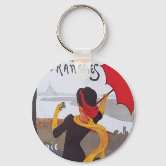 ヴィンテージフランスの旅行Ad 1910 キーホルダー (正面)