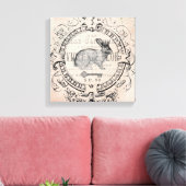 ヴィンテージフランスの春うさぎ伸ばしキャンバス キャンバスプリント (インサイチュ (リビング))