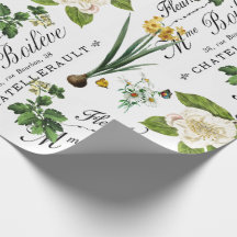 ヴィンテージフランスの春の花包紙