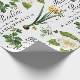 ヴィンテージフランスの春の花包紙 ラッピングペーパー