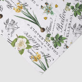 ヴィンテージフランスの春フラワーダフォディルデクページ 薄葉紙 (詳細)