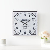 ヴィンテージフランスの時計。 スクエア壁時計 (ホーム)