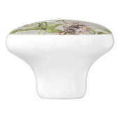 ヴィンテージフランスの書道野草蝶 セラミックノブ (側面)