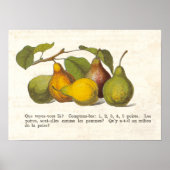 ヴィンテージフランスの梨カントリーキッチンデコール ポスター (正面)